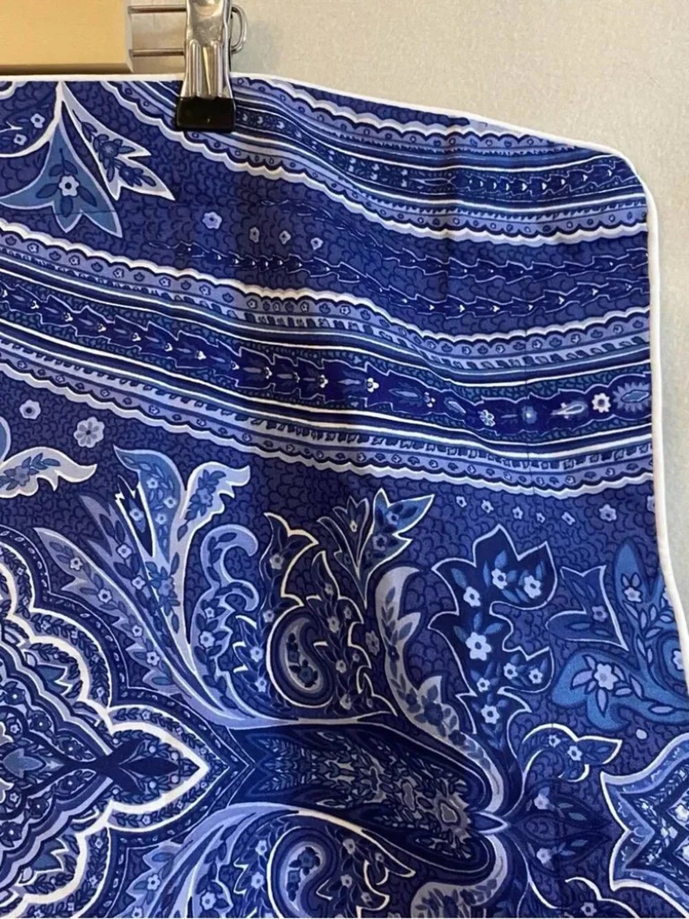 Set of 2 Lauren Ralph Lauren blue white cotton Putney Paisley standard shams